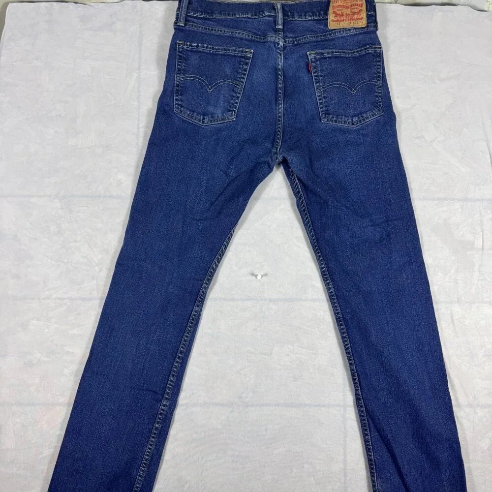 Levi's Men's‎ Straight Jeans Blue Denim Zip Fly Mid Rise 5-Pocket Design W34 L32